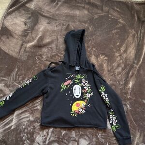 Ghibli Studios Spirited Away Floral Crop Hoodie